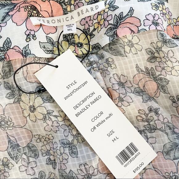 Veronica Beard Bradley Floral Cover-up Pareo - Picture 6 of 7